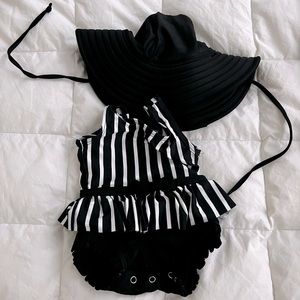 Newborn swimsuit and hat 👙